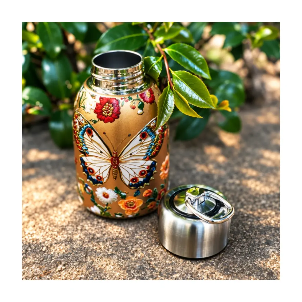 Mini Vintage Print Stainless Steel Bottle(SS316) 300 ml