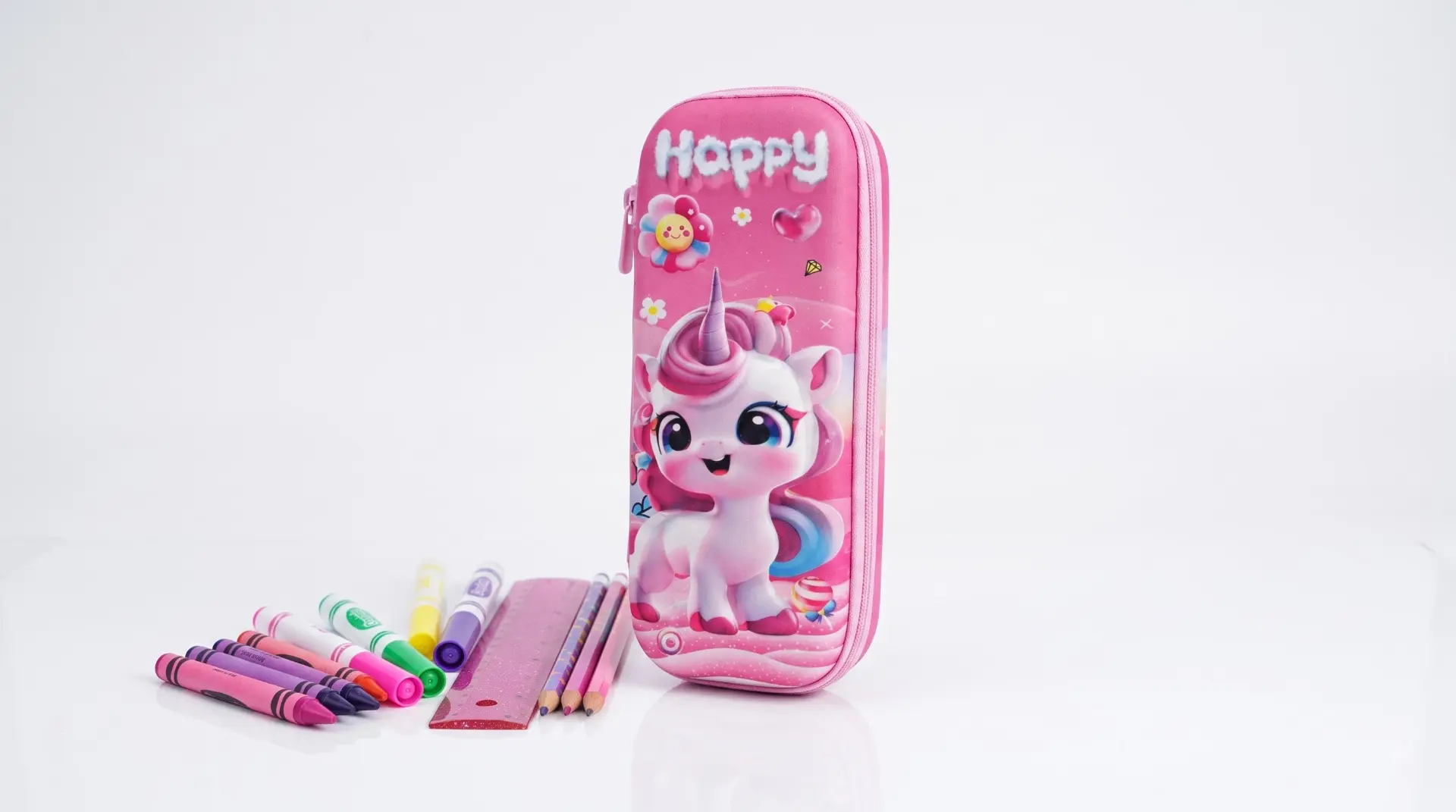 Cute Unicorn Hard Shell Pencil Pouch